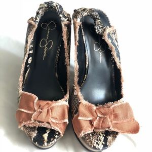 Jessica Simpson Snakeskin Slingback